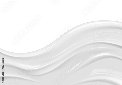 Fluids, cream. Cream drip. Realistic element for packaging design.