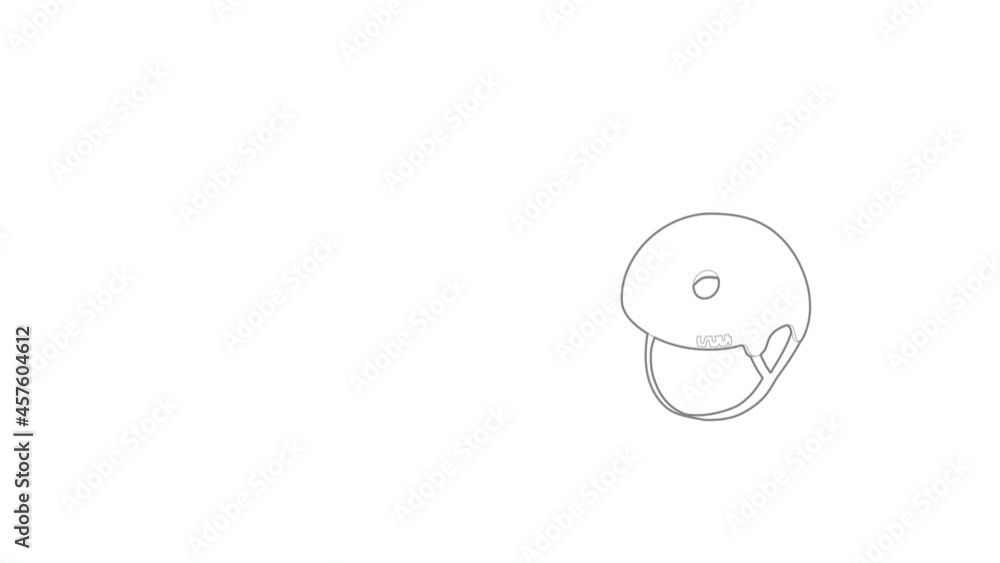 Segway helmet icon animation best outline object on white background Segway helmet icon animation best outline object on white background