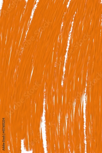 bright orange brush strokes in old watercolor dry gouache texture, abstract minimalist background design