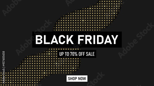 Black friday sale web page template. Screen backdrop for shopping online. Social media story mockup. Black friday sale banner. Up to 70% off sale. Shop now