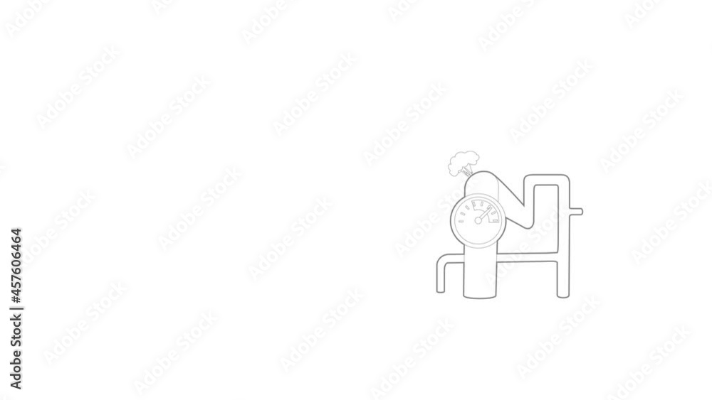 Indicator icon animation best outline object on white background Indicator icon animation best outline object on white background