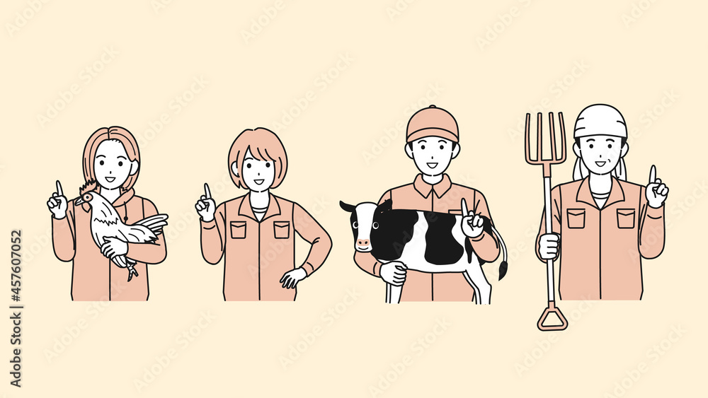 酪農家 畜産農業 教える 説明 話す アドバイス飼育員 男女 イラスト素材 酪農家 畜産農業 教える 説明 話す アドバイス飼育員 男女 イラスト素材