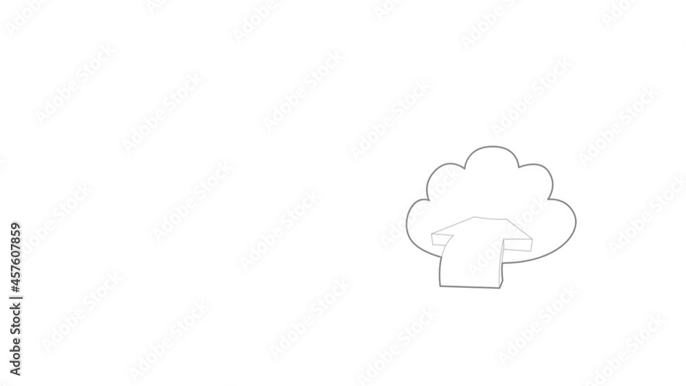 Incoming database icon animation best outline object on white background Incoming database icon animation best outline object on white background