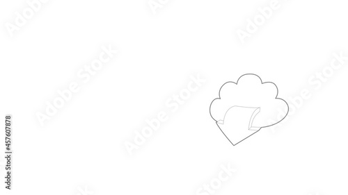 Outgoing database icon animation best outline object on white background photo