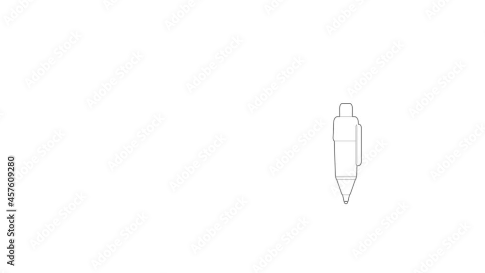 Marker pen icon animation best outline object on white background Marker pen icon animation best outline object on white background