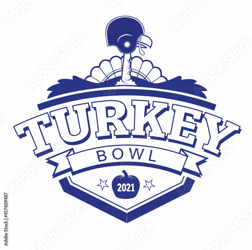 A logo for a holiday football game.