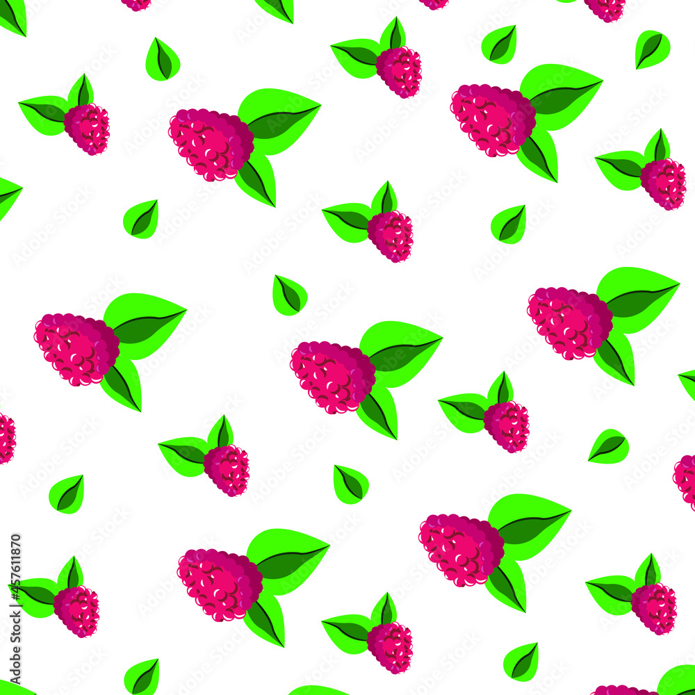 Raspberry berry pattern, many berries Raspberry berry pattern, many berries