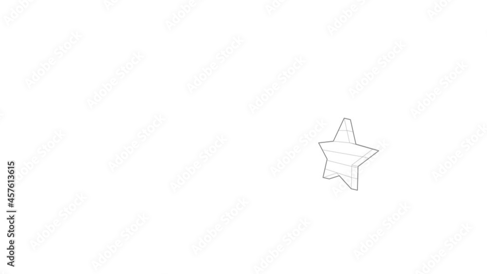Five-pointed star icon animation best outline object on white background Five-pointed star icon animation best outline object on white background