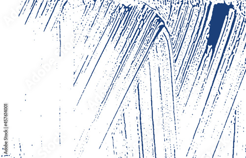 Grunge texture. Distress indigo rough trace. Ecsta