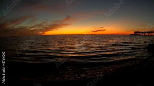 Sunset at Florida's Gulf coast in Crystal river Fort Island Beach photo