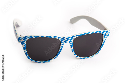 Sunglass in bavarian blue and white