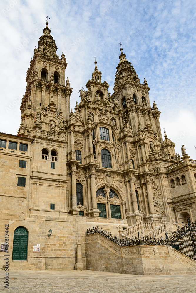 facade of the cathedral of Santiago de Compostela 