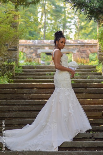 bride in dress