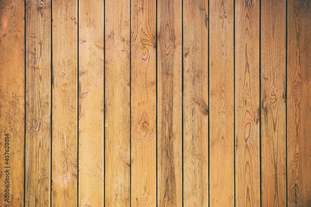 Fototapeta premium Wood texture with vertical planks for background.