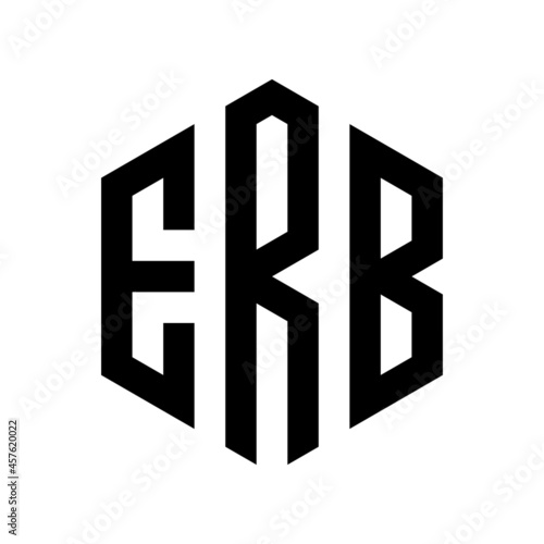 ERB Initial three letter logo hexagon