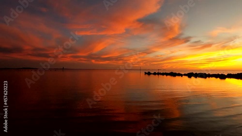 Sunset at Florida's Gulf coast in Crystal river Fort Island Beach photo