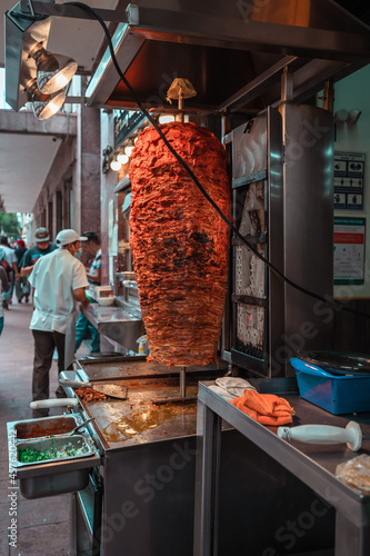 Traditional Mexican food. Tacos of pastor