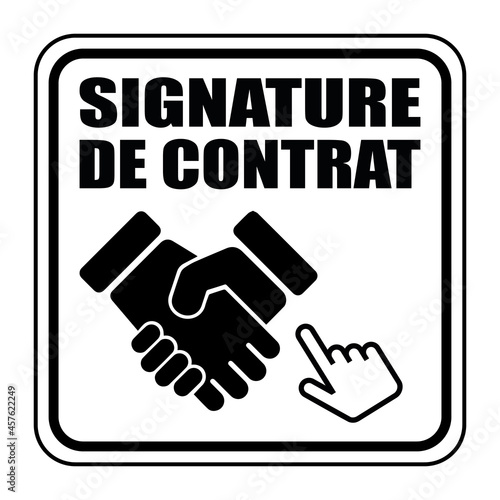 Logo signature de contrat.