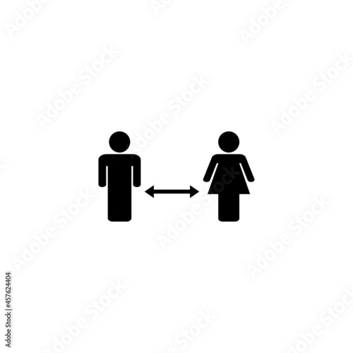 Social distancing. social distance sign and symbol. self quarantine sign