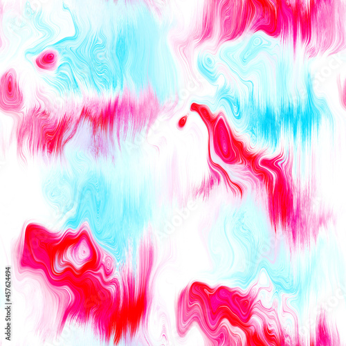 Wavy summer dip dye boho background. Wet ombre color blend for beach swimwear, trendy fashion print. Dripping paint digital fluid watercolor swirl effect. High resolution seamless pattern material. © Nautical