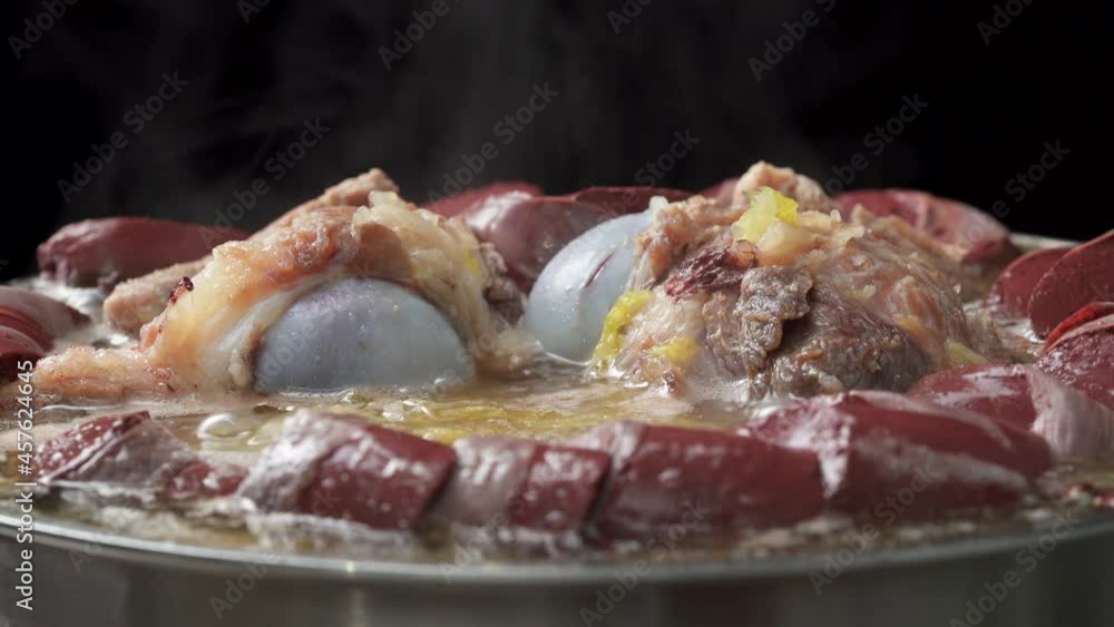 Stewed pork with sauerkraut and blood sausage, a special dish of Northeast China Stewed pork with sauerkraut and blood sausage, a special dish of Northeast China