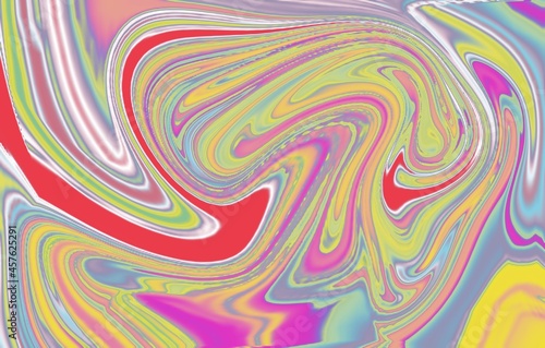 Vibrant And Smooth Gradient Soft Colors Wave Geometric Shape. Fluid art texture. Backdrop with abstract mixing paint effect. Liquid acrylic picture with flows and splashes. Mixed paints for banner or 