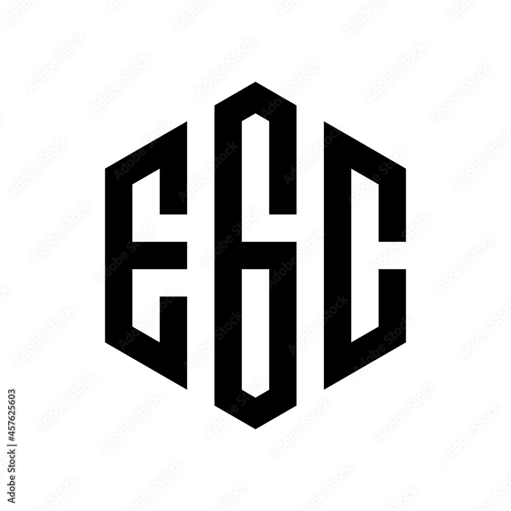 EGC Initial three letter logo hexagon EGC Initial three letter logo hexagon