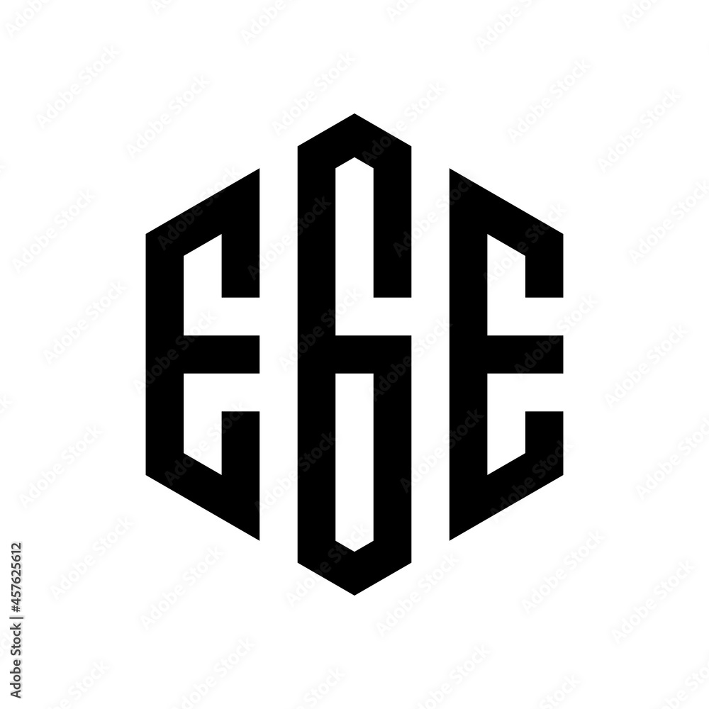 EGE Initial three letter logo hexagon EGE Initial three letter logo hexagon