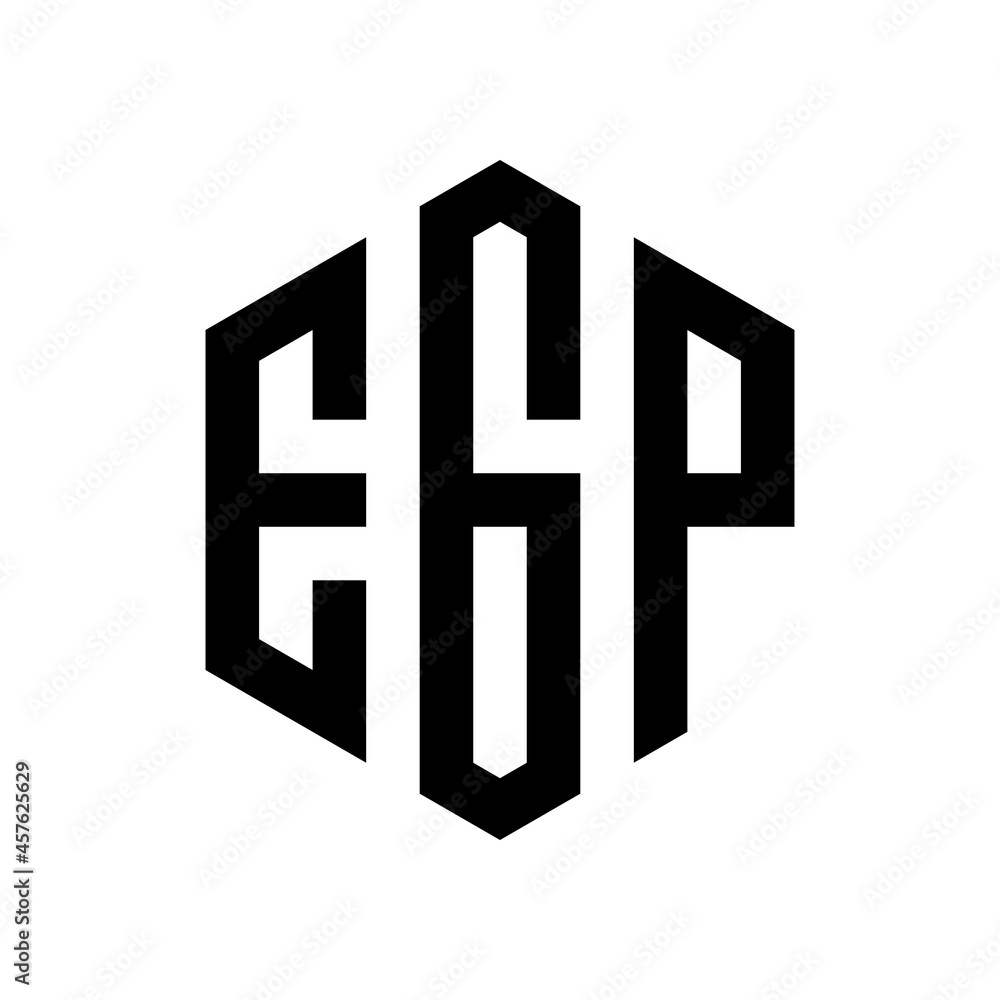 EGP Initial three letter logo hexagon EGP Initial three letter logo hexagon