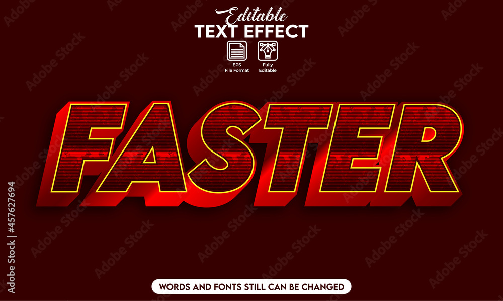 Editable text effect faster