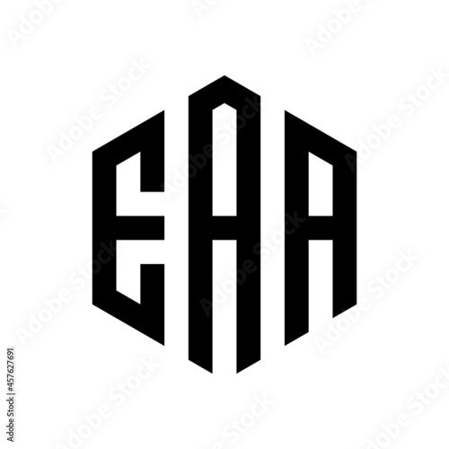 EAA Initial three letter logo hexagon