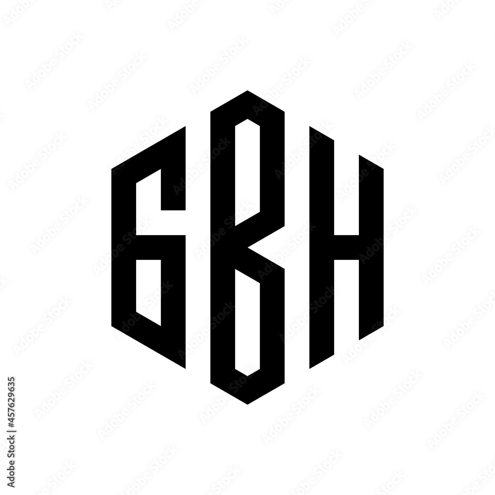 GBH Initial three letter logo hexagon GBH Initial three letter logo hexagon
