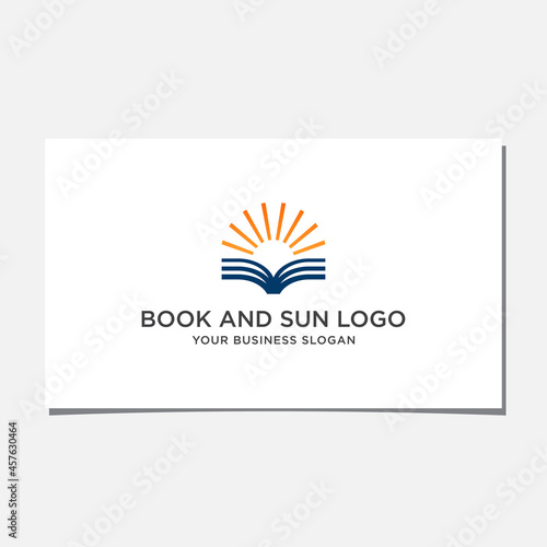 BOOK AND SUN LOGO DESIGN