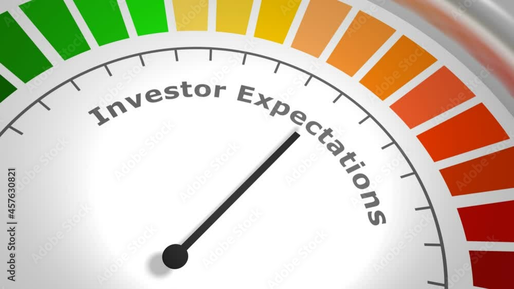 Abstract measuring device panel of investor expectations Abstract measuring device panel of investor expectations