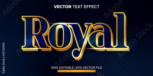 ROYAL BLUE GOLD EDITABLE TEXT EFFECT