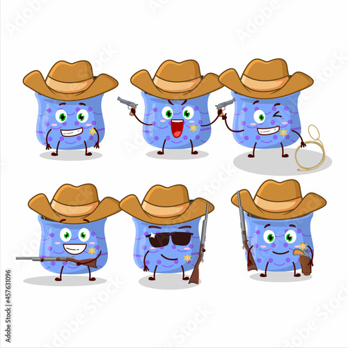 Cool cowboy anise cartoon character with a cute hat