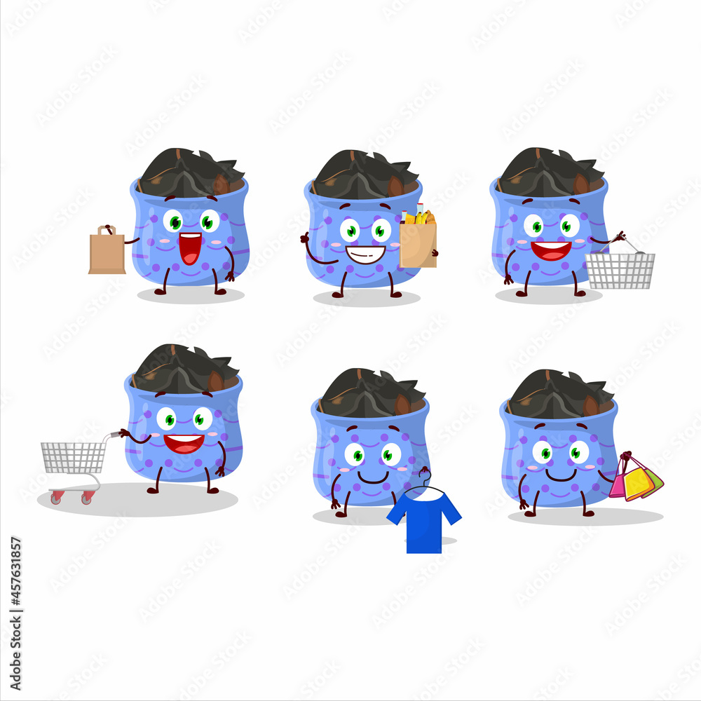 A Rich anise mascot design style going shopping A Rich anise mascot design style going shopping