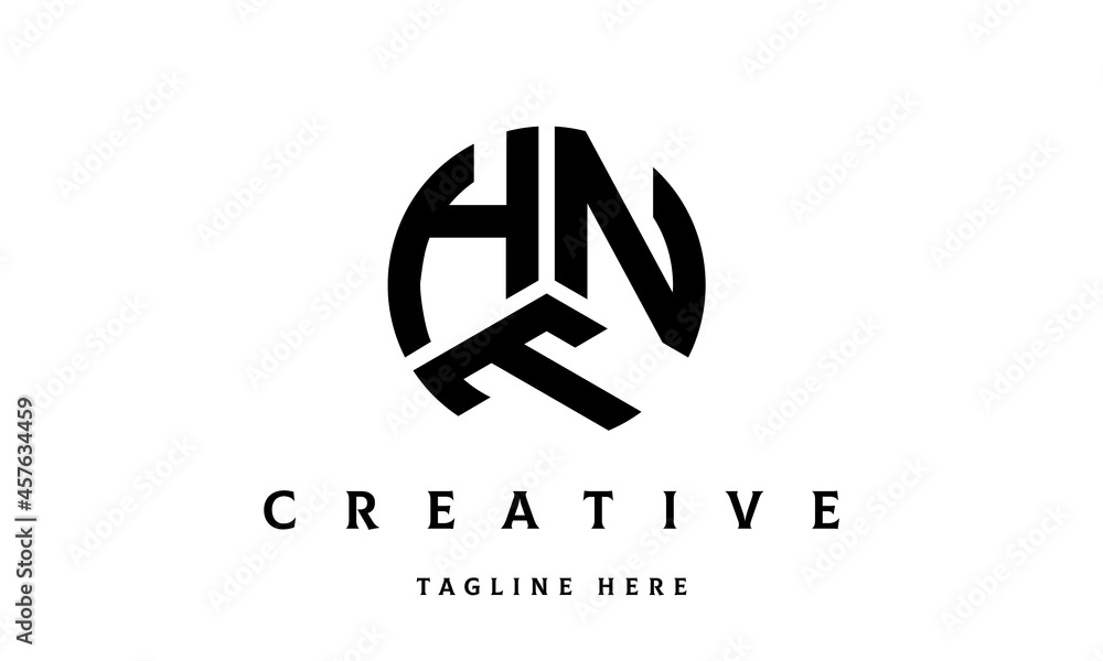 Obraz premium HNT creative circle three letter logo