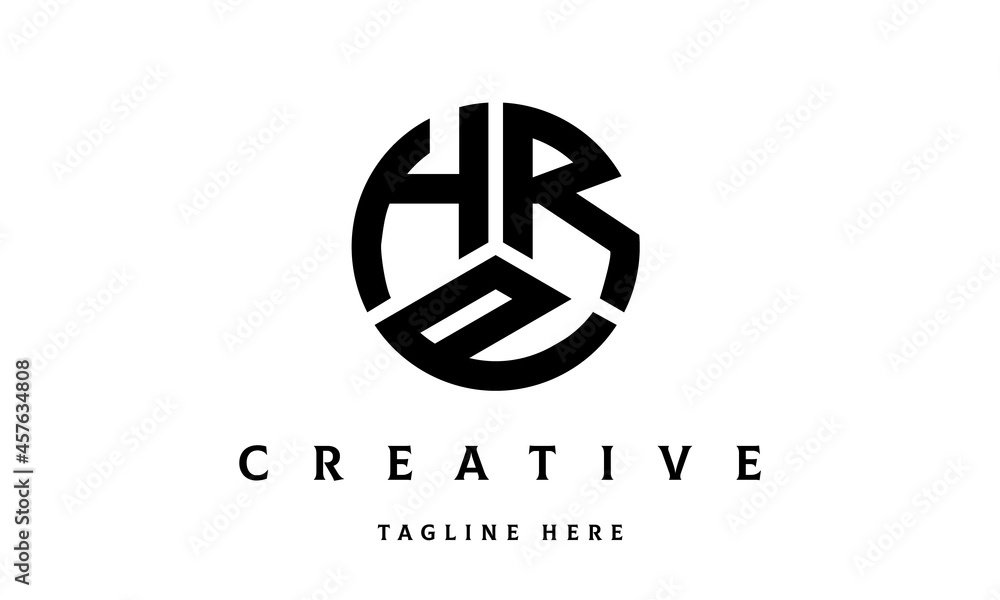 HRP creative circle three letter logo HRP creative circle three letter logo