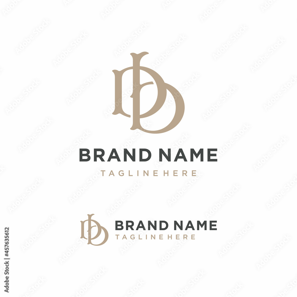 Creative modern initial letter db icon logo vector Creative modern initial letter db icon logo vector