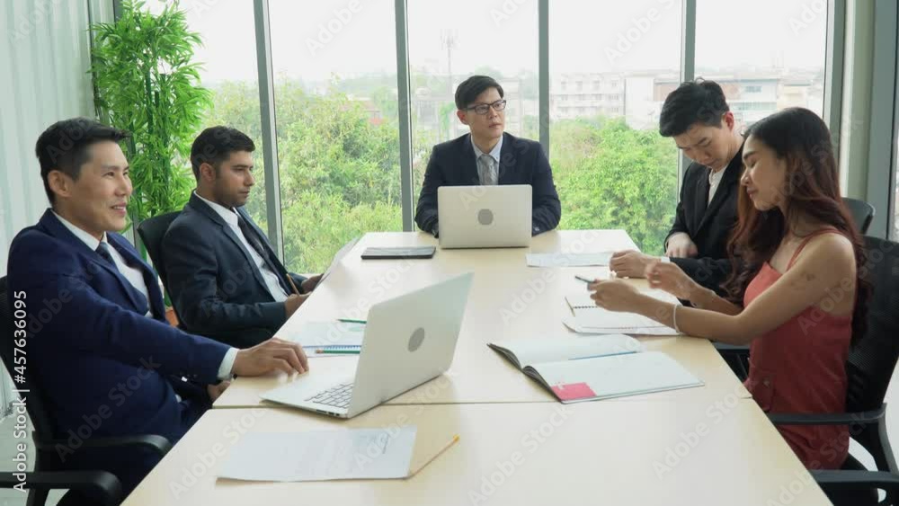 Group of asian business People Meeting Conference in office . marketing team Brainstorming Teamwork together at workspace.Discussion Corporate coworkers discussing Financial. meeting preparation Group of asian business People Meeting Conference in office . marketing team Brainstorming Teamwork together at workspace.Discussion Corporate coworkers discussing Financial. meeting preparation