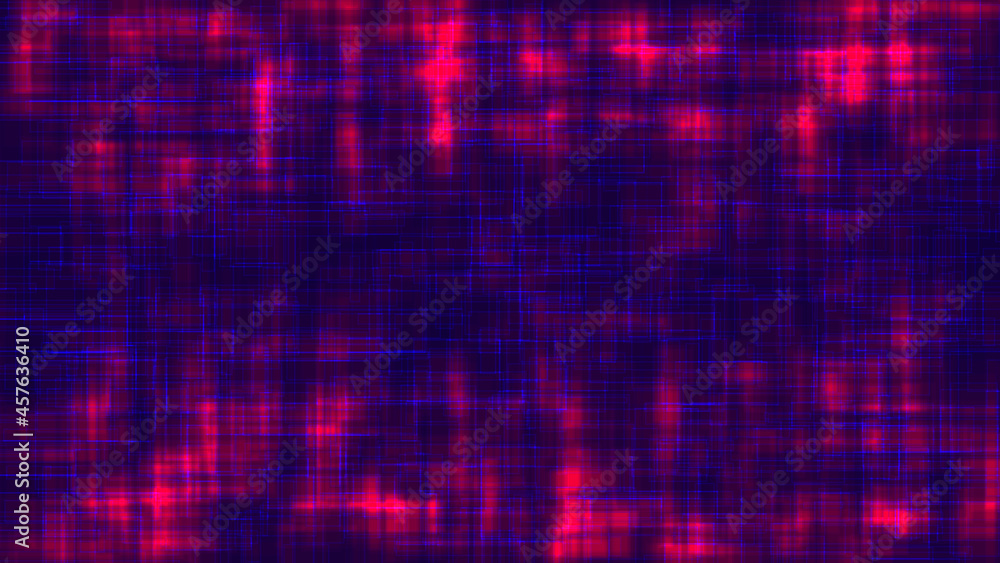 Abstract geometric background of blue stripes and red glow at bottom and top on dark background. Vector illustration. Abstract geometric background of blue stripes and red glow at bottom and top on dark background. Vector illustration.