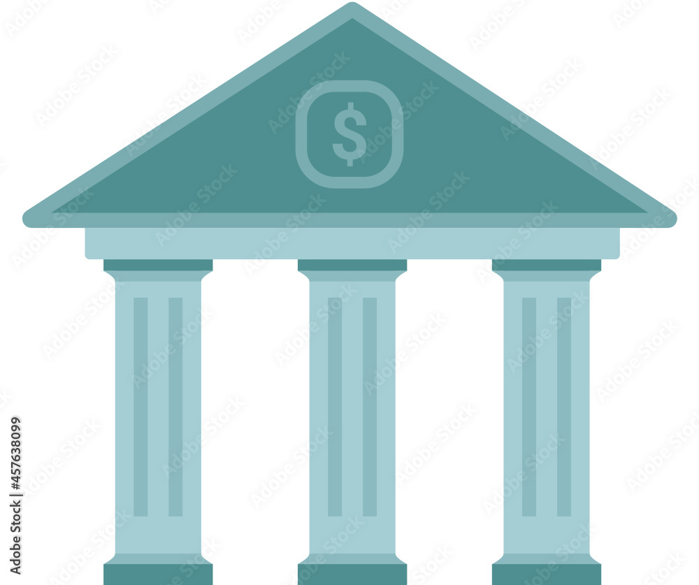 A bank - an icon to resemble a financial institution A bank - an icon to resemble a financial institution