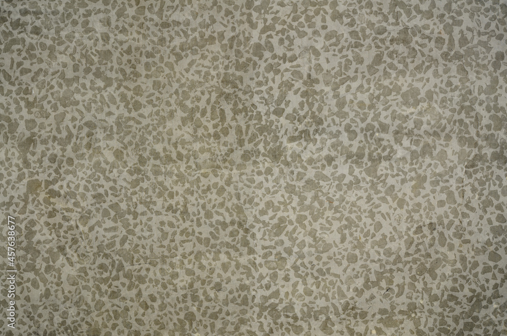 Fototapeta premium Gray beige terrazzo flooring texture background. Sand wash wall or floor texture backdrop.