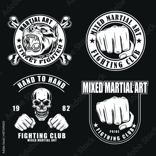 mma design bundle ,vintage style .for logo,badge and other uses