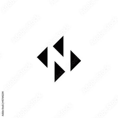n initial triangle logo design vector template photo