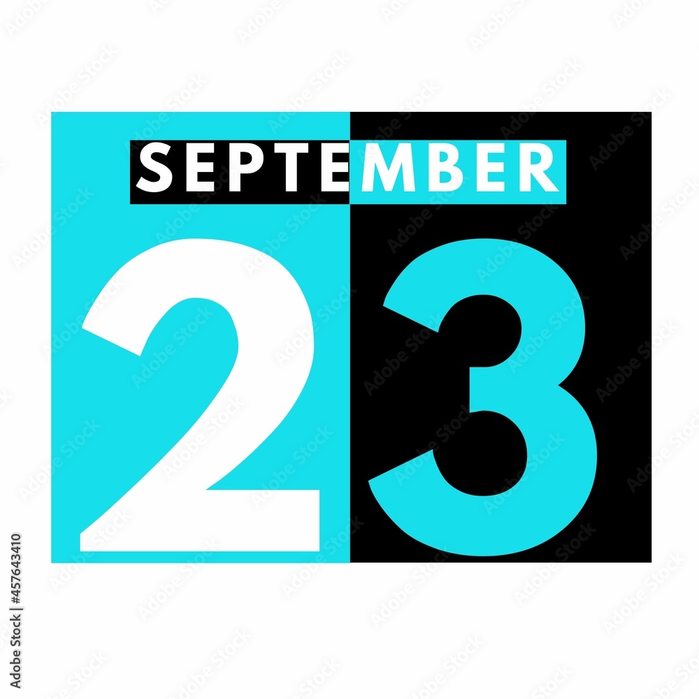 September 23 . Modern daily calendar icon .date ,day, month .calendar for the month of September September 23 . Modern daily calendar icon .date ,day, month .calendar for the month of September