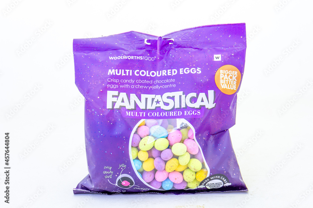 Johannesburg, South Africa a packet of Woolworths Food chocolate