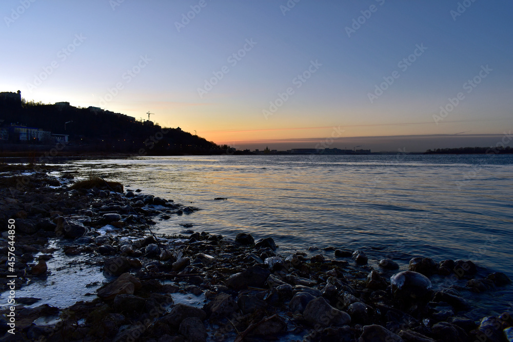 Nizhny Novgorod. Sunset on the river Nizhny Novgorod. Sunset on the river