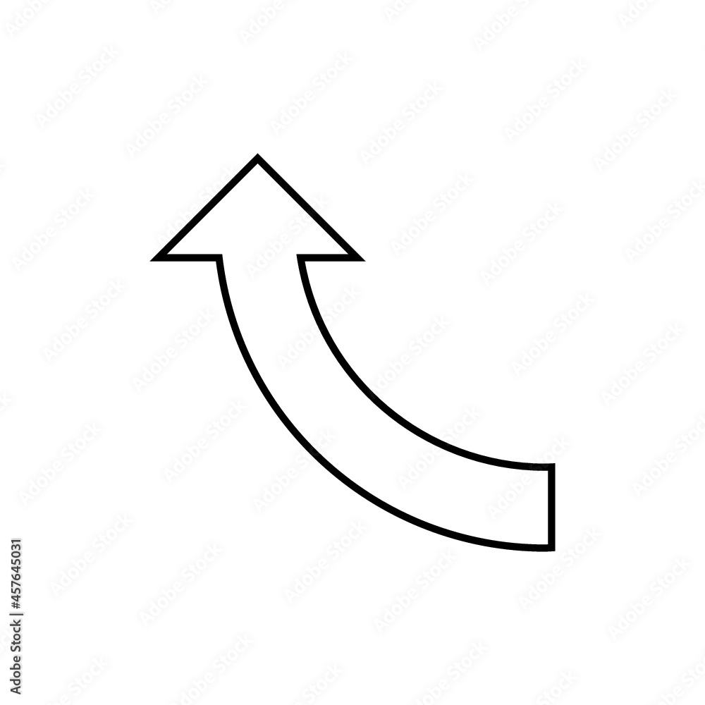 Simple Arrow icon symbol isolated on white background Simple Arrow icon symbol isolated on white background